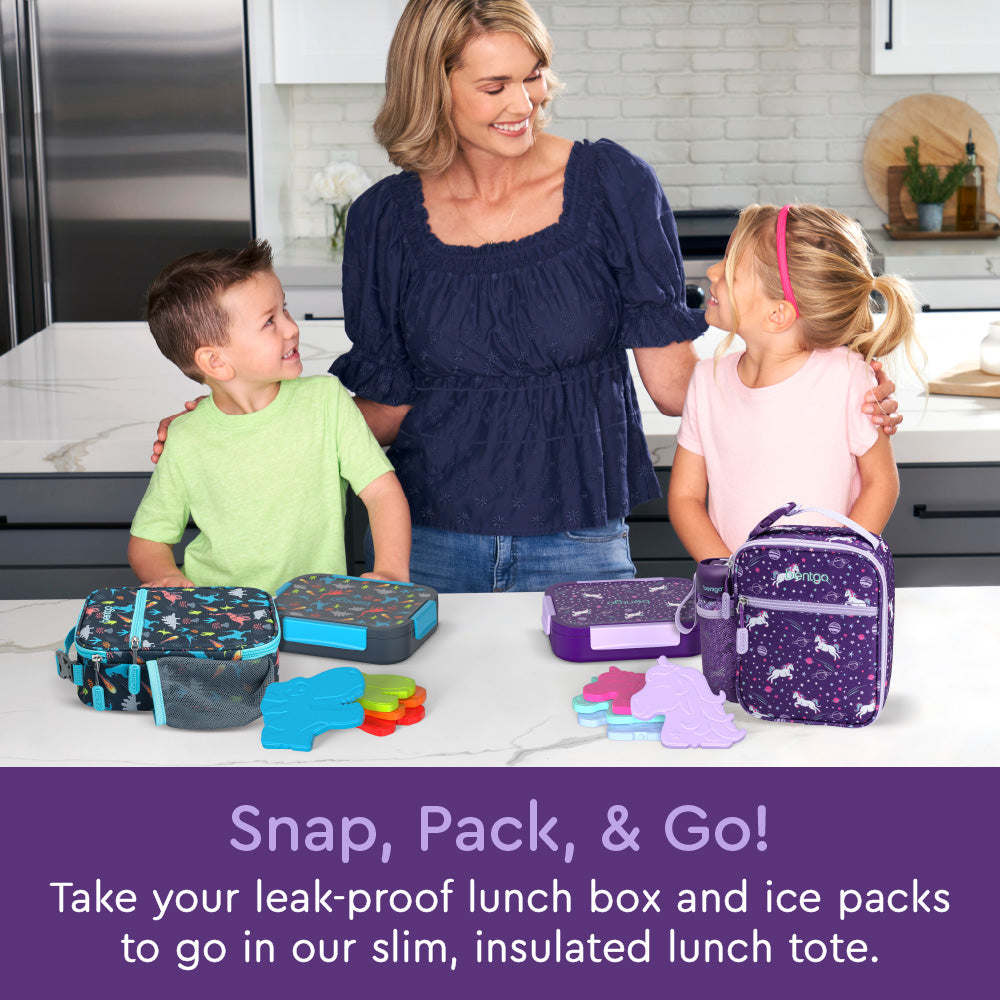 Bentgo Kids Snap & Go Lunch Box. Insulated Lunch Tote. & Ice Packs - Image 11